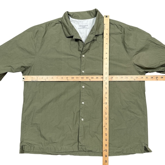 Officine Generale Eren Green Cotton Oversized S/S Button Shirt Mens 2XL - Picture 8 of 8
